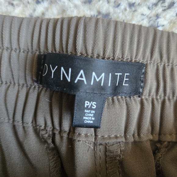 Dynamite Black and Olive Women's Dress Joggers - Picture 3 of 4